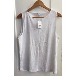 J.Crew Re-Imagined Womens White XL 100% Cotton Tank